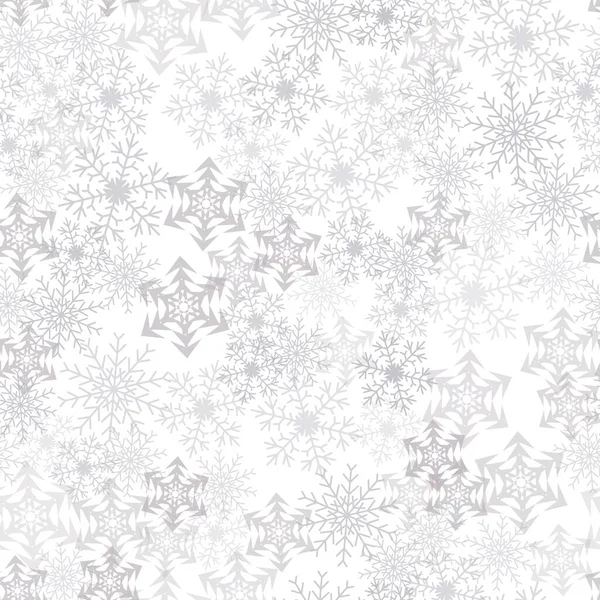 Copos Nieve Transparentes Azules Vuelan Sobre Fondo Blanco — Archivo Imágenes Vectoriales