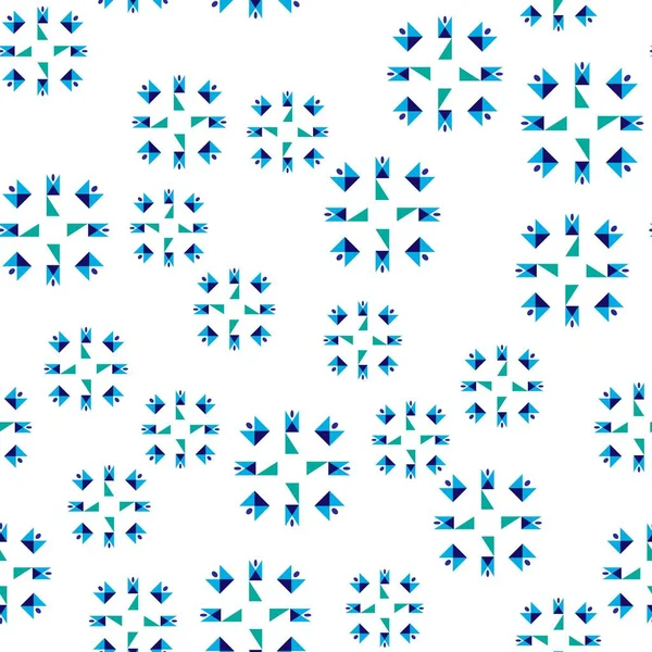 Зеленый Синий Треугольники Белом Фоне — стоковый вектор