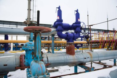 Petrol ve gaz endüstrisi, rafineri fabrika. Petrol ve gaz üretim endüstriyel tesisat