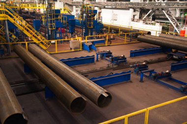 Fabrikada Çelik Boru İmalatı