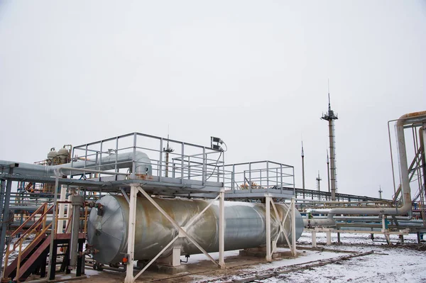 Und Gasindustrie Raffineriefabrik Industrieanlagen Der Und Gasproduktion — Stockfoto