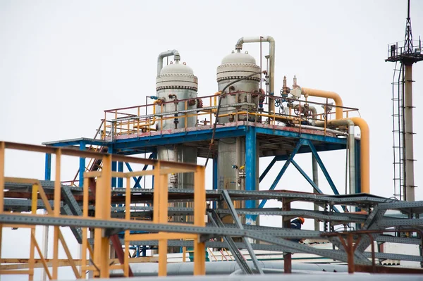 Olie Gas Industrie Raffinaderij Fabriek Industriële Installaties Olie Gasproductie — Stockfoto