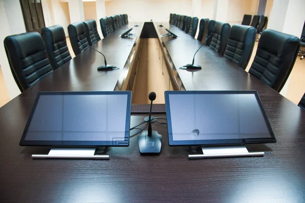 Interior of modern meeting room or conference room