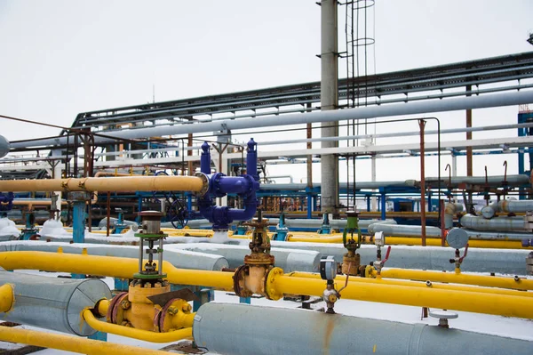 Oil Gas Industry Refinery Factory Industrial Installation Oil Gas Production Stock Picture