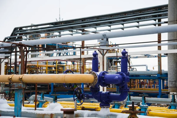 Und Gasindustrie Raffineriefabrik Industrieanlagen Der Und Gasproduktion — Stockfoto