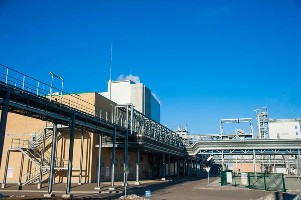 Facilita Lavorazione Dei Cereali Silos Industriali Produzione Alimentare — Foto Stock