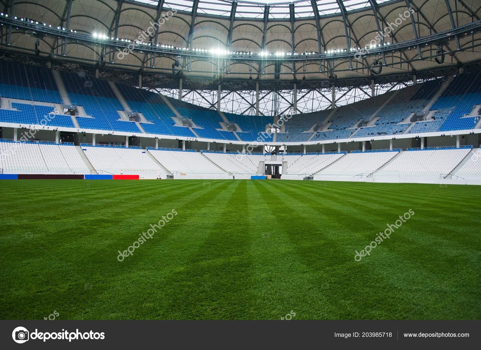 Panoramic View Soccer Field Stadium Stadium Seats Stock Photo By C Grigorenko