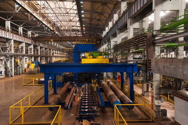 Vervaardiging Van Stalen Buizen Fabriek — Stockfoto