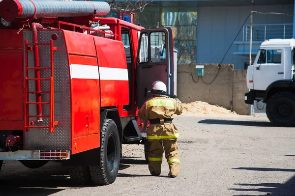 Firefighter Action Emergency Safety Protection Rescue Danger — Stock Photo, Image