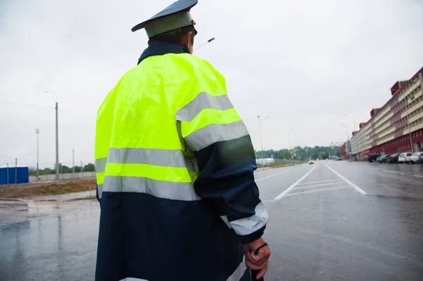 Служба Дорожнього Патрулювання Дорожній Поліцейський Дорозі — стокове фото