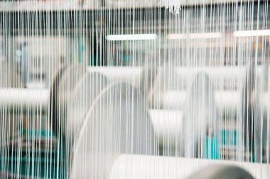 bir tekstil fabrikasında makine iplik Tekstil Sanayi - iplik biriktirir.