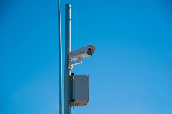 Security Camera Monitor Events City — Stock Photo, Image