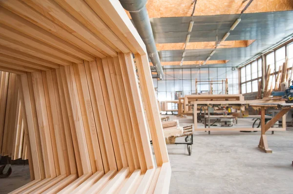 Snickerier Tillverkning Trädörrar Fönster Möbler — Stockfoto