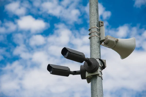 Security Camera Monitor Events City — Stock Photo, Image