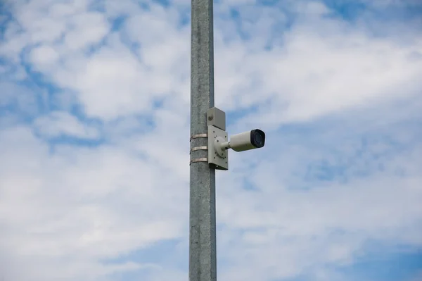 Telecamera Sicurezza Monitorare Eventi Città — Foto Stock