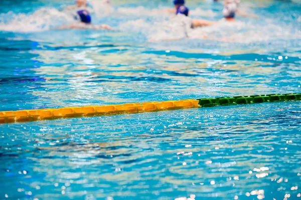 Waterpolo Actie Een Zwembad — Stockfoto