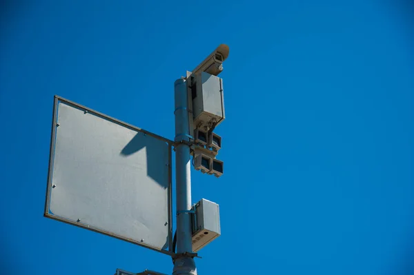 Traffic Security Camera Surveillance Cctv Road City — Stock Photo, Image