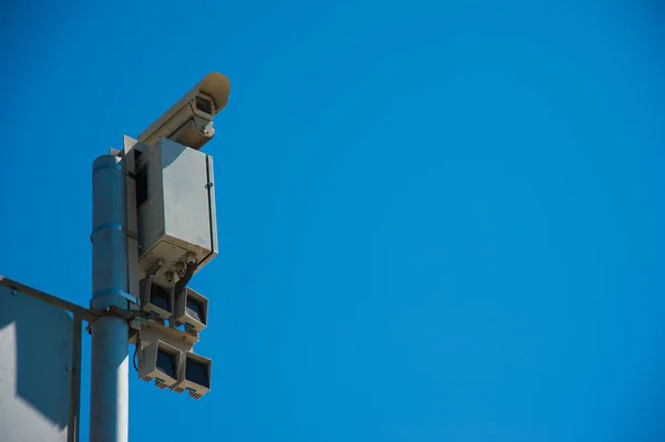 Traffic Security Camera Surveillance Cctv Road City — Stock Photo, Image