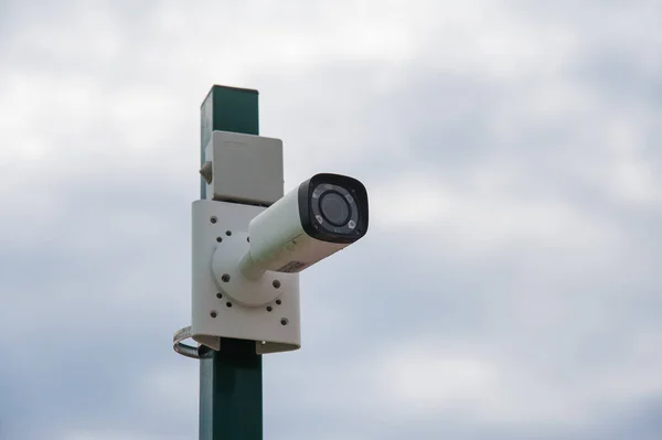 Telecamera Sicurezza Monitorare Eventi Città — Foto Stock