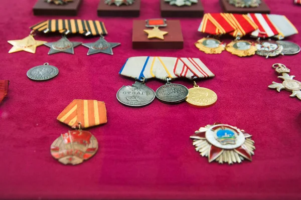 Militära beställningar och militära medaljer — Stockfoto