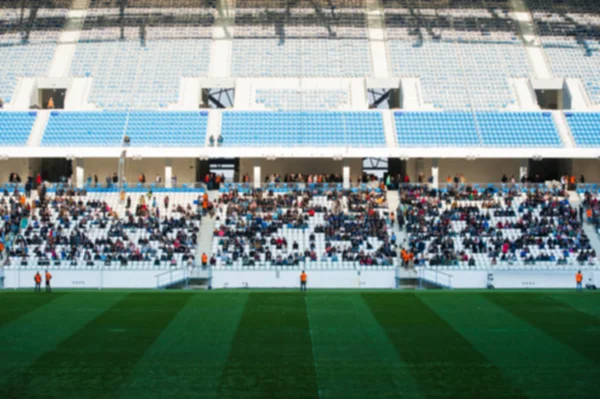 Futbol alan stadyum ve stadyum koltukları görünümü — Stok fotoğraf