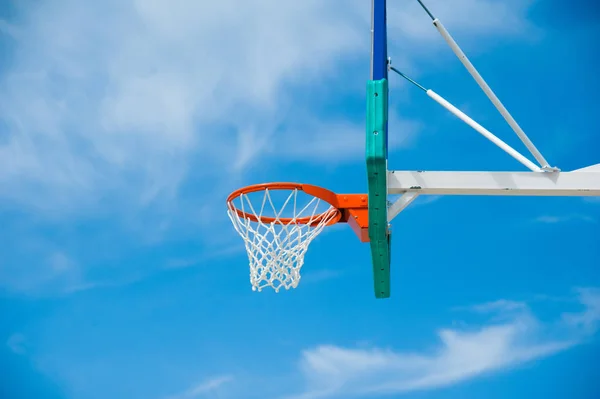 Basketball board over the sky — Stock Photo, Image