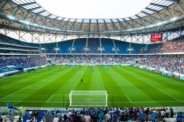 Bir stadyum üzerinde bulanık kalabalık