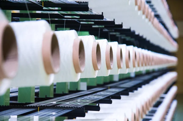 Industrial fabric production line — Stock Photo, Image