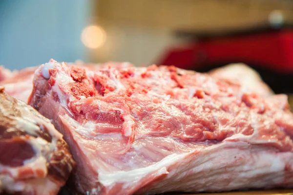Carne in macelleria — Foto Stock