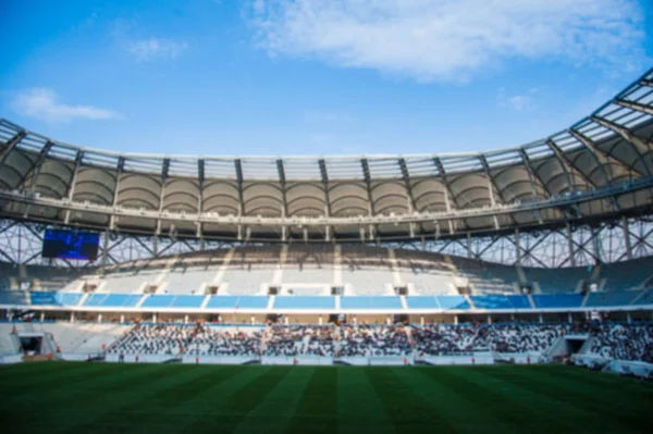Futbol alan stadyum ve stadyum koltukları görünümü — Stok fotoğraf