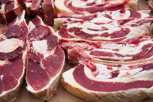 Meat at a butcher shop — Stock Photo, Image