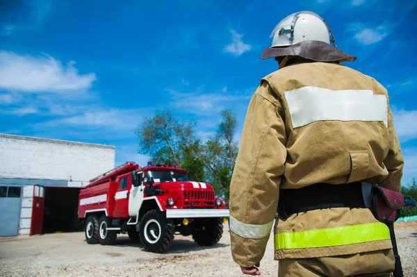 Firefighter in action — Stock Photo, Image