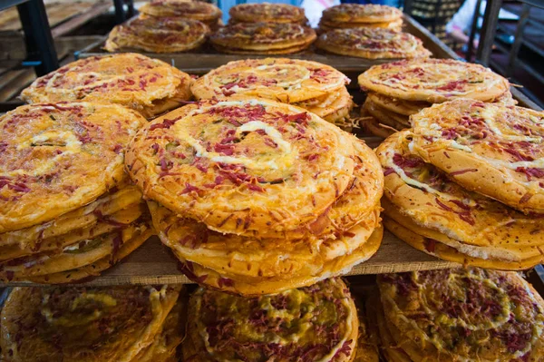 Boulangerie. Production de pain, petits pains, tartes et biscuits — Photo