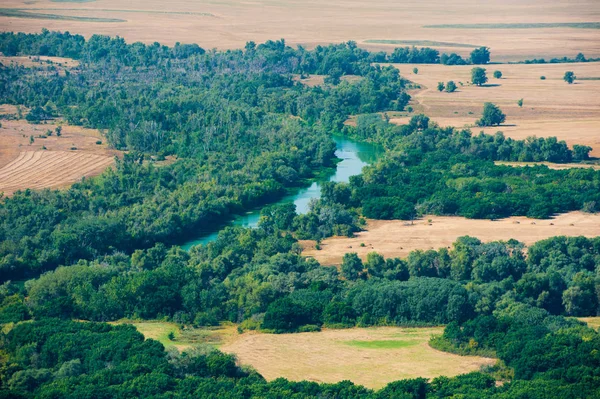 Sırasında ormanın havadan görünümü — Stok fotoğraf