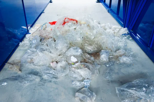 Abfallaufbereitungsanlage Technologischer Prozess Recycling Und Lagerung Von Abfällen Zur Weiteren — Stockfoto