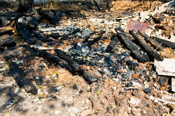 Ruins House Big Disaster Fire — Stock Photo, Image