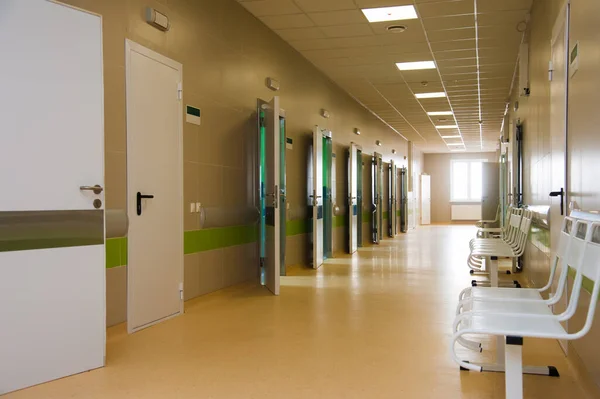 Tiefe Krankenhausflur Detail Eines Krankenhausflurs — Stockfoto