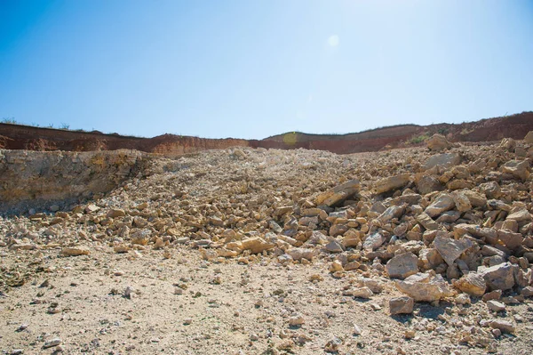 Mining Quarrying Production Stone Forsaken Quarry — Stock Photo, Image