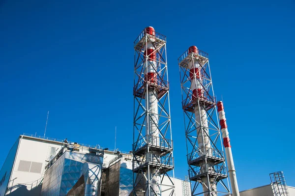 Procesamiento Granos Facilit Silos Fábrica Industrial Para Producción Alimentos —  Fotos de Stock