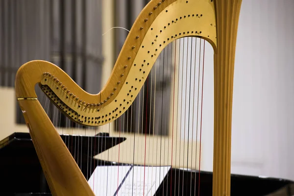 Scenen Redo För Orkestern Musikinstrument Poäng Mikrofoner — Stockfoto