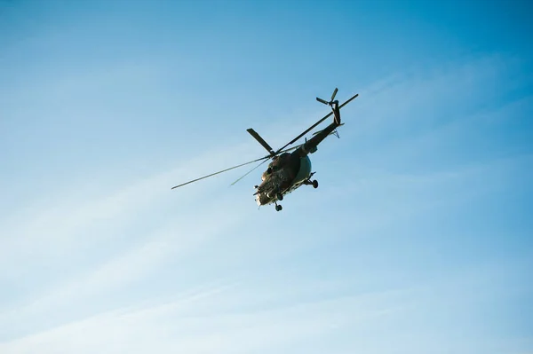 Militär Helikopter Övning Utför Militär Demonstration — Stockfoto