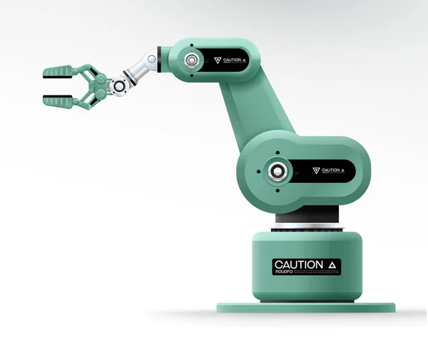 Βιομηχανική Μηχανή Ρομποτικό Χέρι Χέρι Μηχανήματα Εργοστάσιο Διανυσματικά Εικονογράφηση — Διανυσματικό Αρχείο