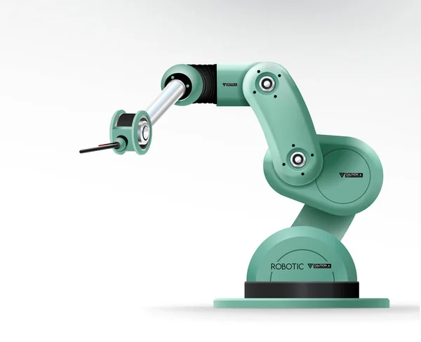 Máquina Industrial Robótico Mão Braço Máquinas Fábrica Vetor Ilustração —  Vetores de Stock