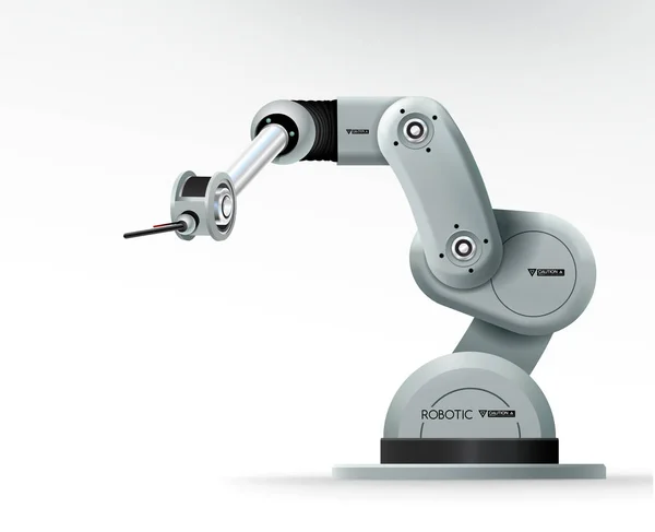 Máquina Industrial Robótico Mão Braço Máquinas Fábrica Vetor Ilustração —  Vetores de Stock