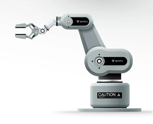 Máquina Industrial Robótico Mão Braço Máquinas Fábrica Vetor Ilustração —  Vetores de Stock