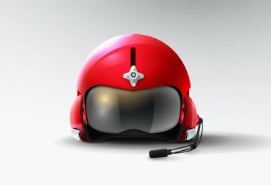 Pilot jet kask havacı vektör çizim