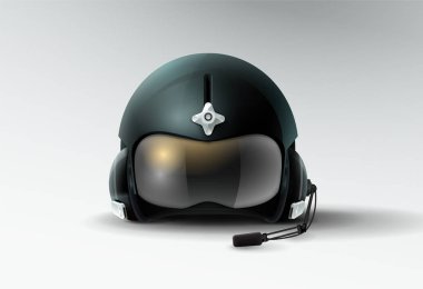 Pilot jet kask havacı vektör çizim