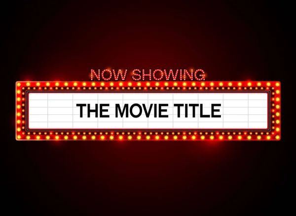 Teatro Sign Cinema Sign Las Vegas Segno — Vettoriale Stock
