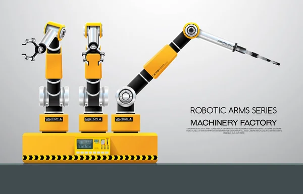 Robot robot máquina brazo mano fábrica — Archivo Imágenes Vectoriales