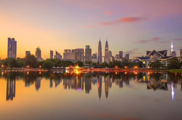 Vue Panoramique Ville Kuala Lumpur Tôt Matin Malaisie — Photo